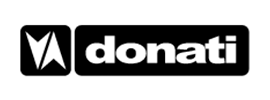 Logo de Donati en noir et blanc